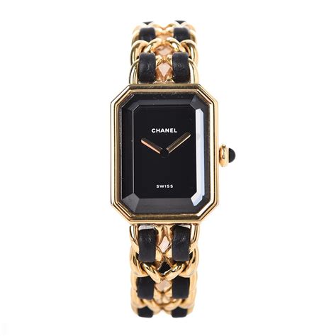 chanel chain premiere quartz watch gold|Chanel watches.